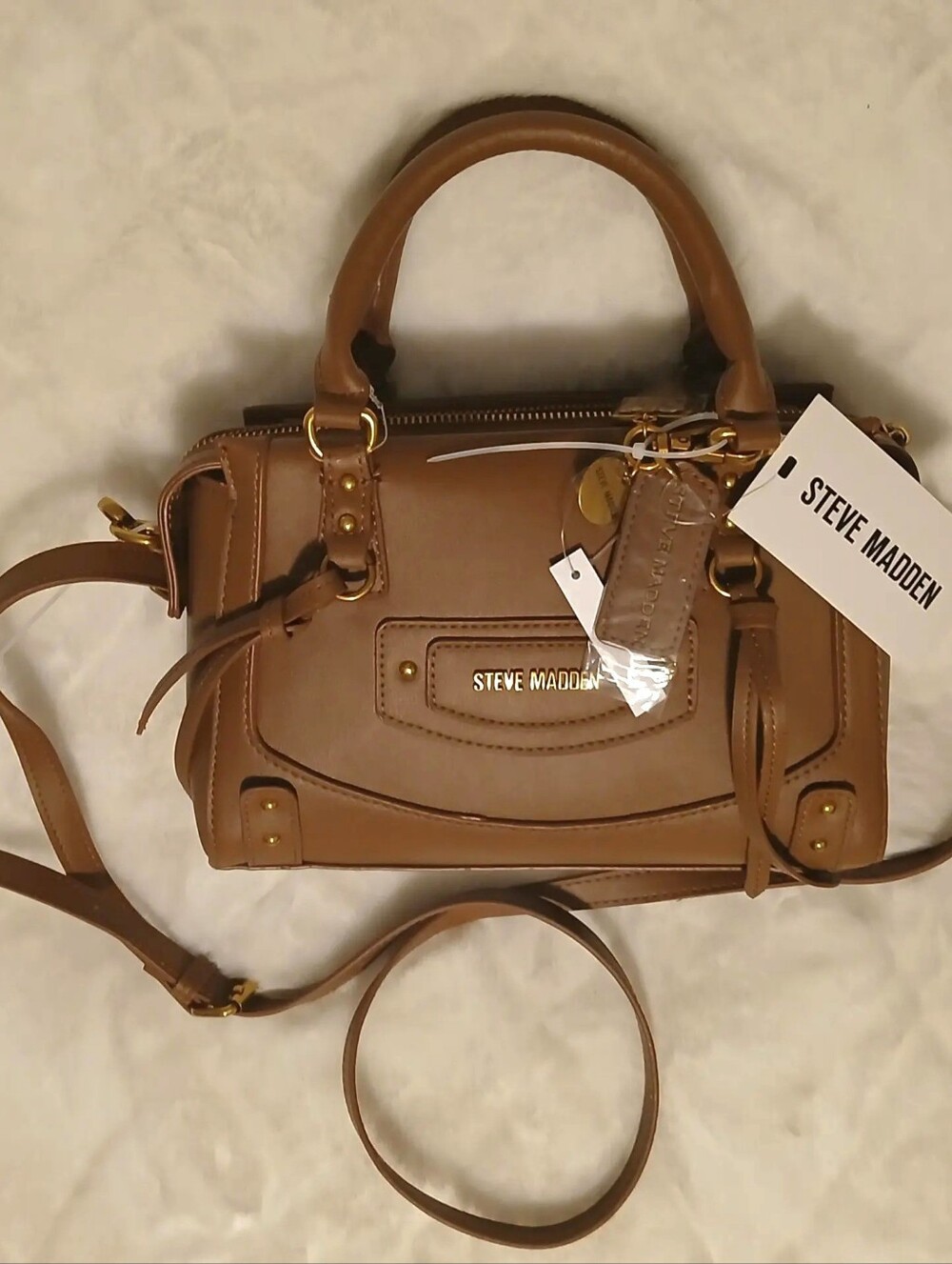 Steve Madden Tan Satchel Handbag